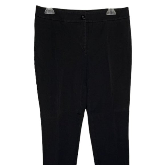 Chico's Fabulously Slimming Cotton Ankle Pants - Black - 1 (8-10) - Picture 2 of 9